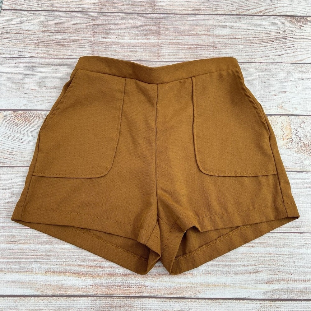 Shinestar High Waist Brown Shorts
